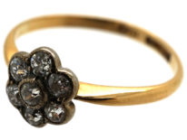 Edwardian 18ct Gold & Platinum, Diamond Cluster Ring