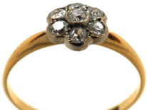 Edwardian 18ct Gold & Platinum, Diamond Cluster Ring