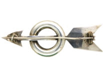 Scottish Silver, Jasper & Bloodstone Arrow & Target Brooch