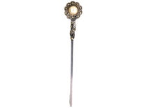 Art Deco Silver, Marcasite & Pearl Brooch