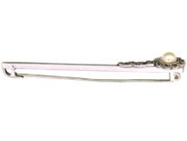 Art Deco Silver, Marcasite & Pearl Brooch