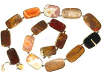 Georgian 15ct Gold & Agate Necklace