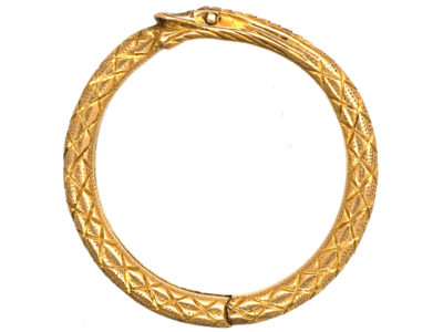 Georgian 18ct Gold Snake Split Ring Georgian 18ct Gold Snake Split Ring