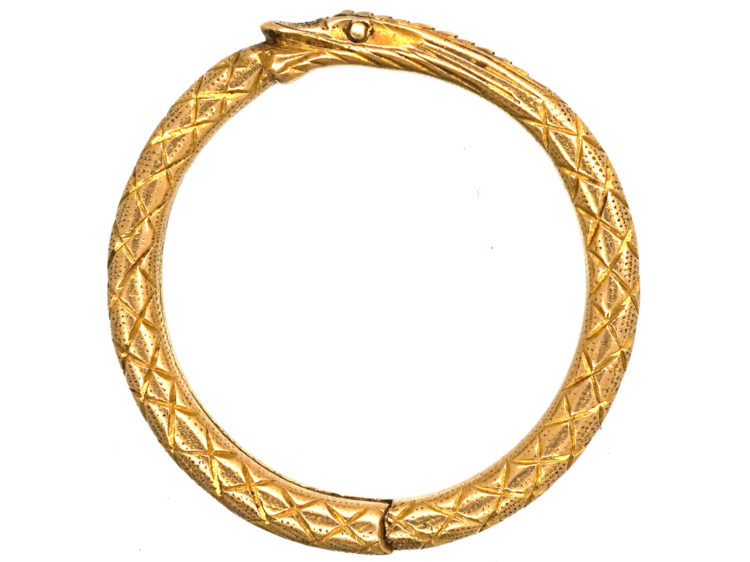 Georgian 18ct Gold Snake Split Ring