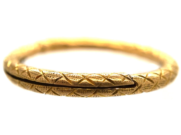 Georgian 18ct Gold Snake Split Ring
