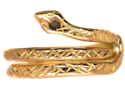 French 18ct Gold Snake Ring French 18ct Gold Snake Ring