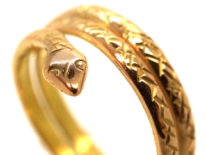 French 18ct Gold Snake Ring