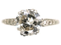Art Deco Platinum & Diamond Solitaire Ring