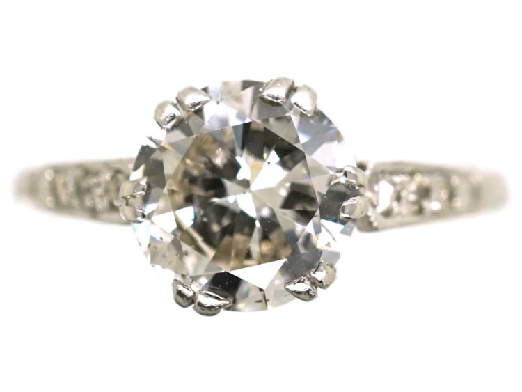 Art Deco Platinum & Diamond Solitaire Ring