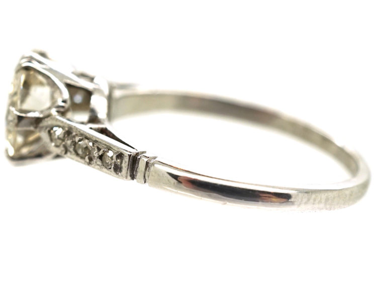 Art Deco Platinum & Diamond Solitaire Ring