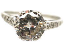 Art Deco Platinum & Diamond Solitaire Ring