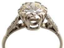 Art Deco Platinum & Diamond Solitaire Ring