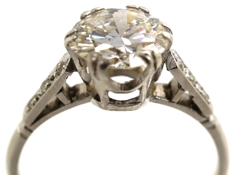 Art Deco Platinum & Diamond Solitaire Ring