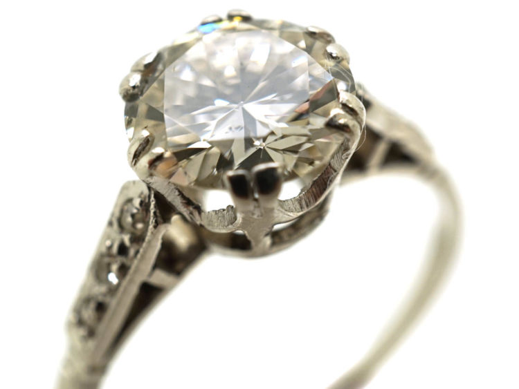 Art Deco Platinum & Diamond Solitaire Ring