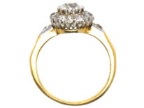 Edwardian 18ct Gold & Diamond Cluster Ring