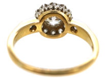 Edwardian 18ct Gold & Diamond Cluster Ring