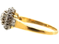 Edwardian 18ct Gold & Diamond Cluster Ring