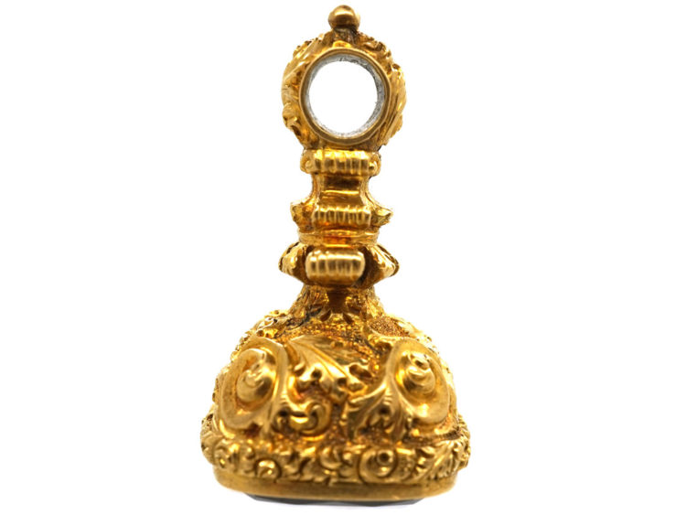 Victorian 18ct Gold Seal with Amethyst Base