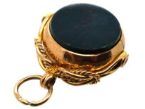 Edwardian 9ct Gold Two Sided Swivel Seal