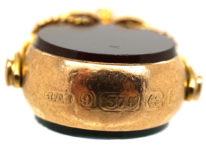Edwardian 9ct Gold Two Sided Swivel Seal