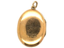 Edwardian 9ct Gold Back & Front Oval Locket