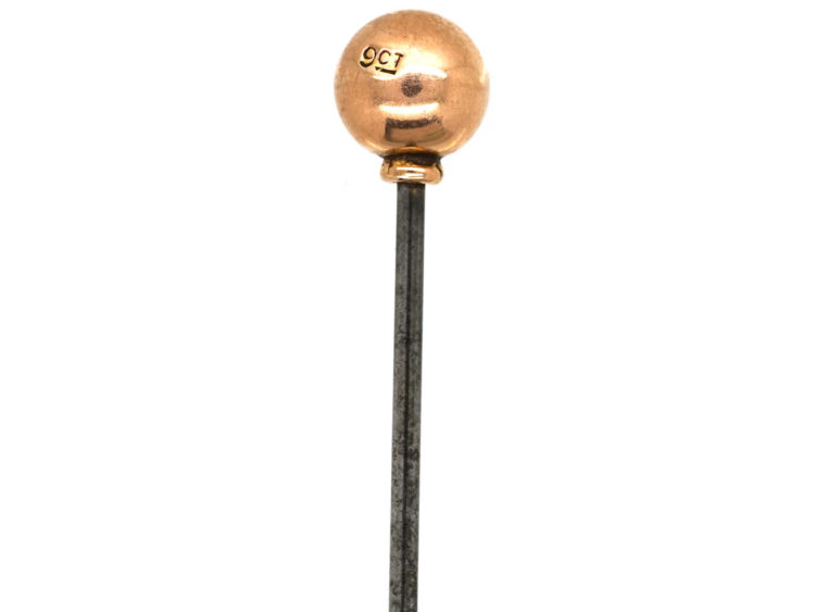 Edwardian 9ct Gold Ball Tie Pin