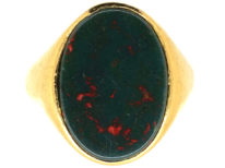 18ct Gold & Bloodstone Signet Ring
