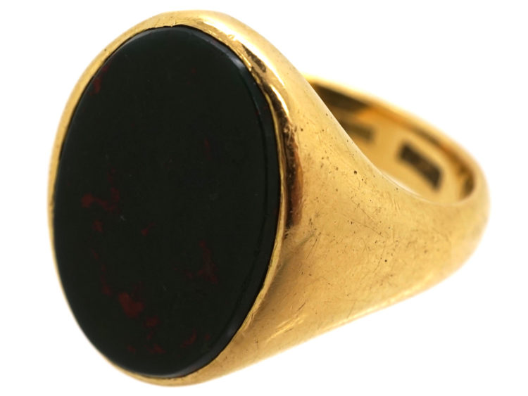 18ct Gold & Bloodstone Signet Ring