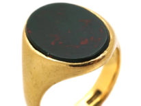 18ct Gold & Bloodstone Signet Ring
