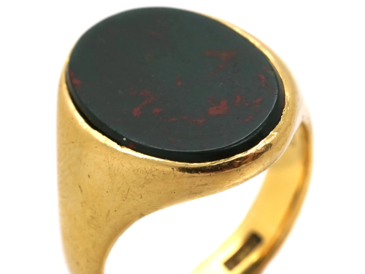 18ct Gold & Bloodstone Signet Ring