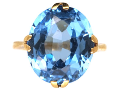 Art Deco 9ct Gold & Zircon Ring