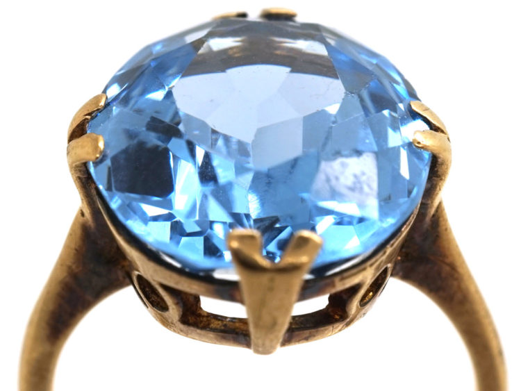 Art Deco 9ct Gold & Zircon Ring