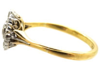 Art Deco 18ct Gold & Platinum Diamond Shaped Diamond Ring