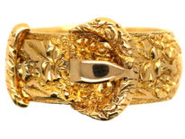 Edwardian 18ct Gold Buckle Ring