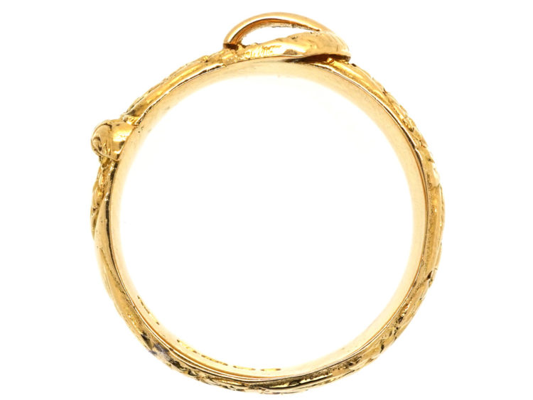 Edwardian 18ct Gold Buckle Ring