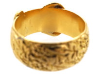 Edwardian 18ct Gold Buckle Ring