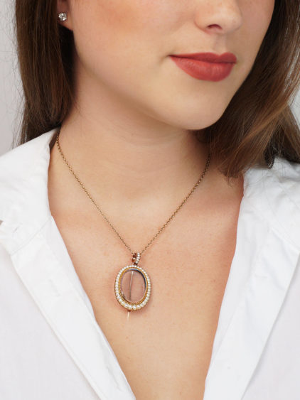 Georgian 9ct Gold & Natural Pearl Brooch / Pendant
