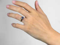 Edwardian 18ct Gold, Sapphire & Diamond Cluster Ring