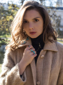 Victorian Gold & Silver & Turquoise Bow & Heart Brooch