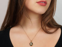 Victorian 18ct Gold Onyx & Natural Split Pearl Pendant with Locket Back