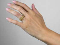 Edwardian 18ct Gold Buckle Ring