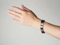 Norwegian Silver Gilt & White & Black Enamel Bracelet
