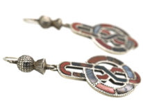 Victorian Scottish Silver & Agate Drop Earrings