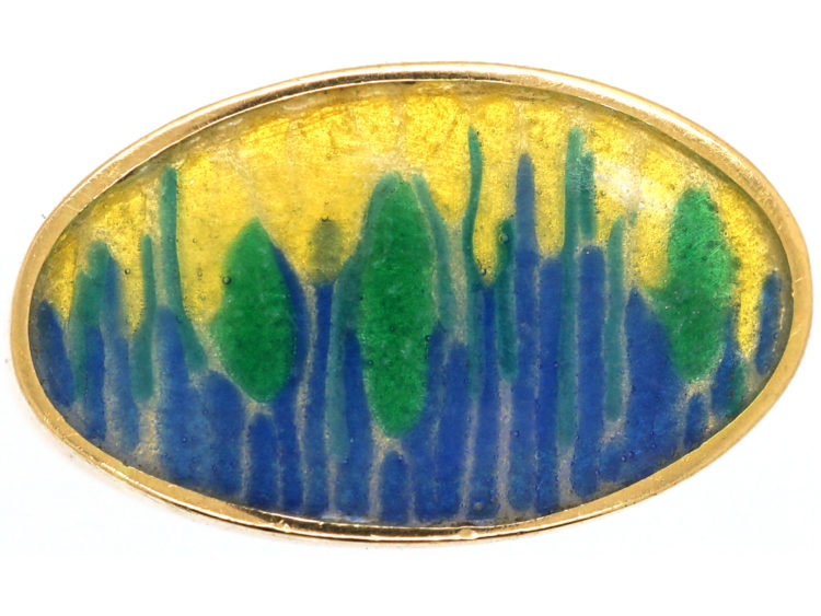 18ct Gold & Enamel Ring by Alexander Tillander Workshop