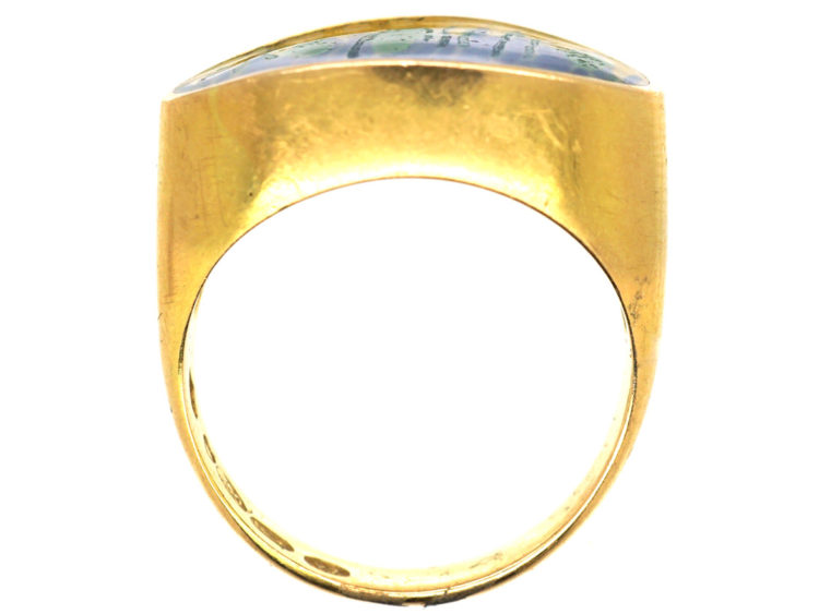 18ct Gold & Enamel Ring by Alexander Tillander Workshop