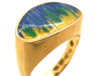 18ct Gold & Enamel Ring by Alexander Tillander Workshop