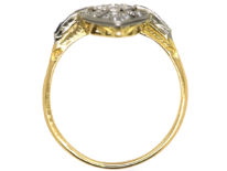 Edwardian 18ct Gold & Platinum, Sapphire & Diamond Marquise Ring