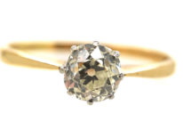 18ct Gold & Diamond Solitaire Ring
