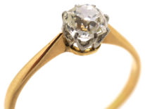 18ct Gold & Diamond Solitaire Ring