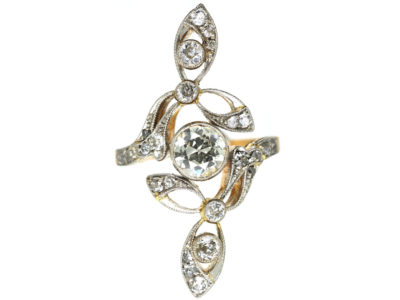 Art Nouveau 18ct Gold, Platinum & Diamond Ring Art Nouveau 18ct Gold, Platinum & Diamond Ring